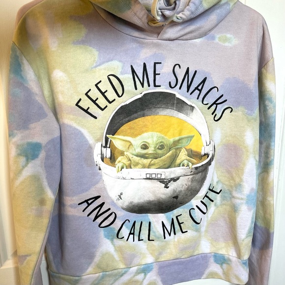 Star Wars Baby Yoda Tie-Dye Sweatshirt Hooded Pullover - Picture 1 of 6
